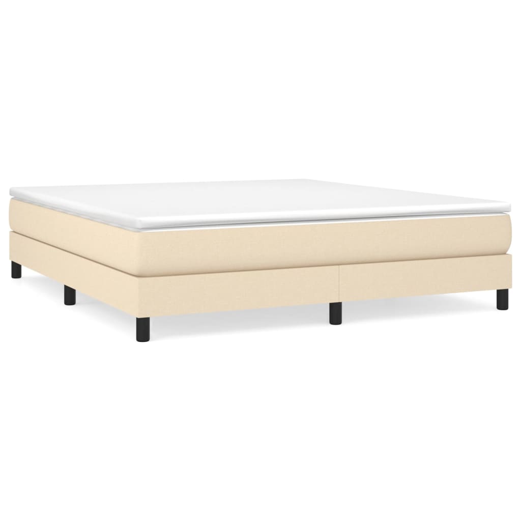 Boxspringbettgestell Creme 180x200 cm Stoff
