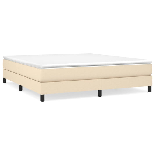 Boxspringbettgestell Creme 180x200 cm Stoff