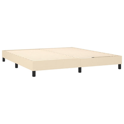 Boxspringbettgestell Creme 180x200 cm Stoff