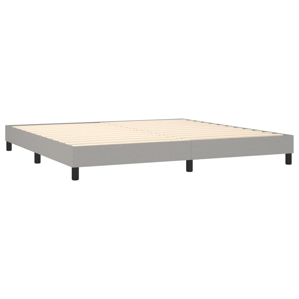 Boxspringbettgestell Hellgrau 200x200 cm Stoff