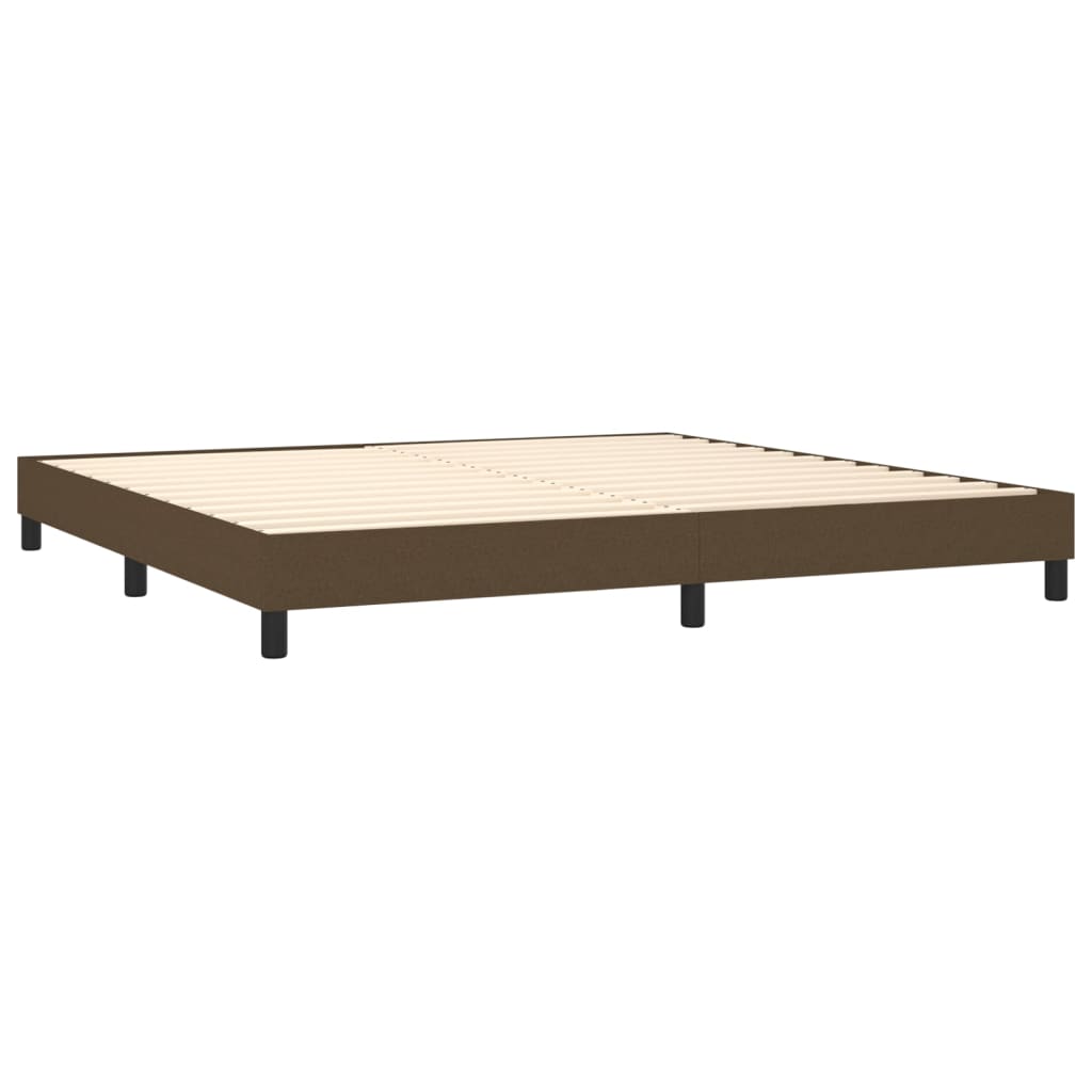 Boxspringbettgestell Dunkelbraun 200x200 cm Stoff