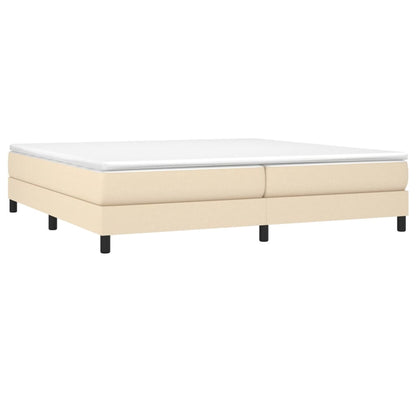 Boxspringbettgestell Creme 200x200 cm Stoff