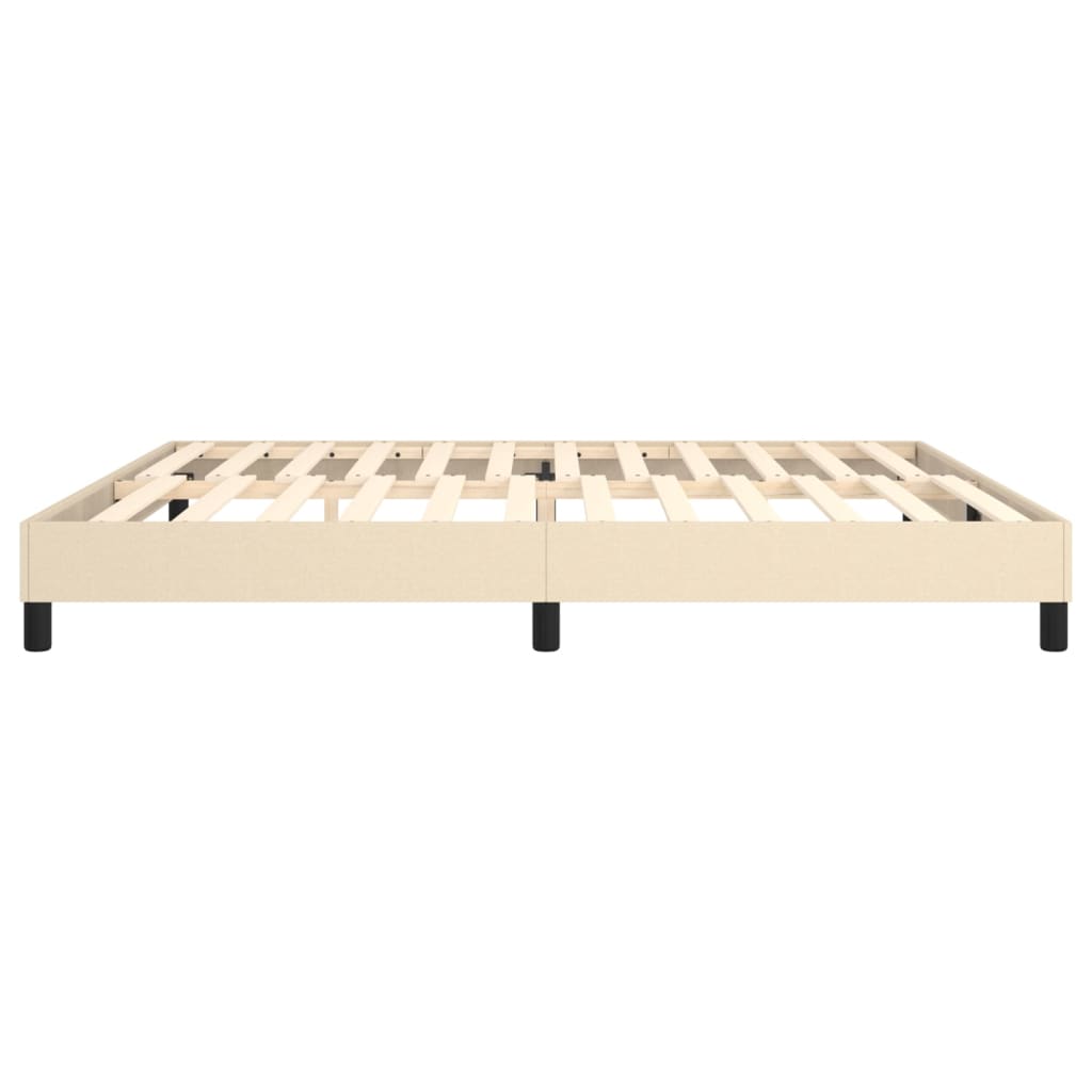 Boxspringbettgestell Creme 200x200 cm Stoff