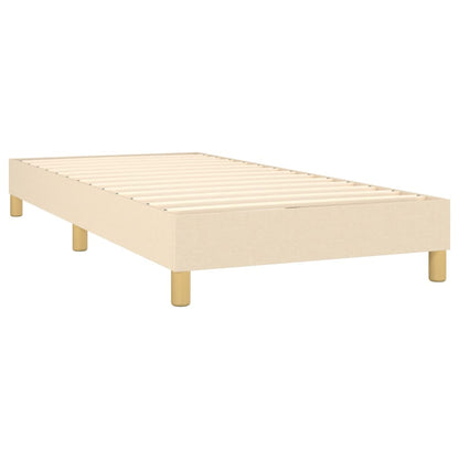 Boxspringbettgestell Creme 90x190 cm Stoff