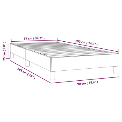 Boxspringbettgestell Creme 90x190 cm Stoff