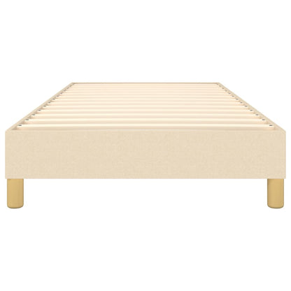 Boxspringbettgestell Creme 90x200 cm Stoff