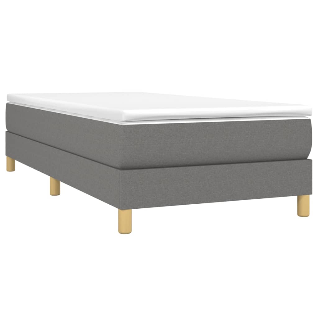 Boxspringbettgestell Dunkelgrau 100x200 cm Stoff