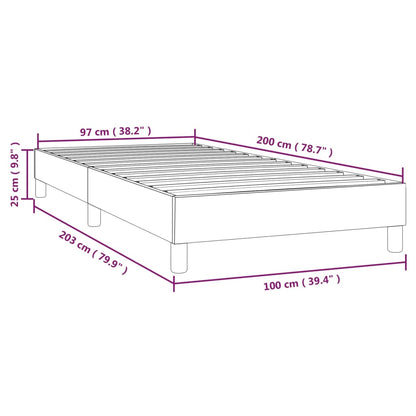 Boxspringbettgestell Dunkelgrau 100x200 cm Stoff