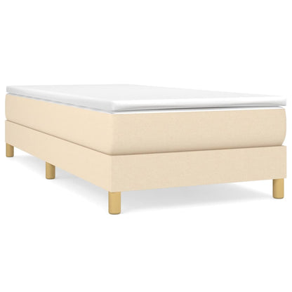 Boxspringbettgestell Creme 100x200 cm Stoff