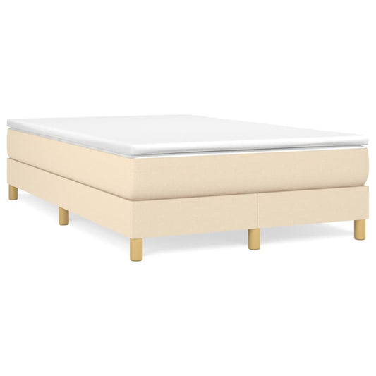 Boxspringbettgestell Creme 120x200 cm Stoff