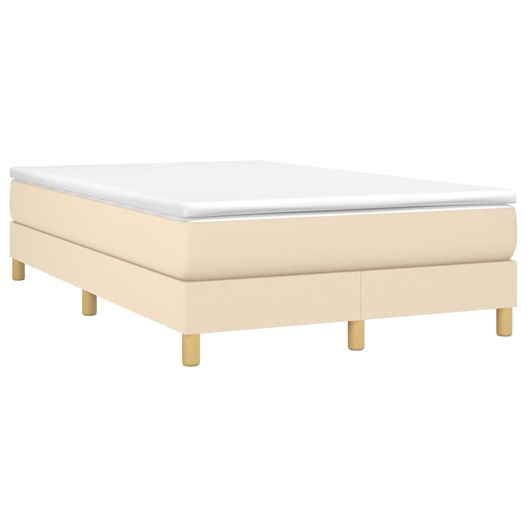 Boxspringbettgestell Creme 120x200 cm Stoff