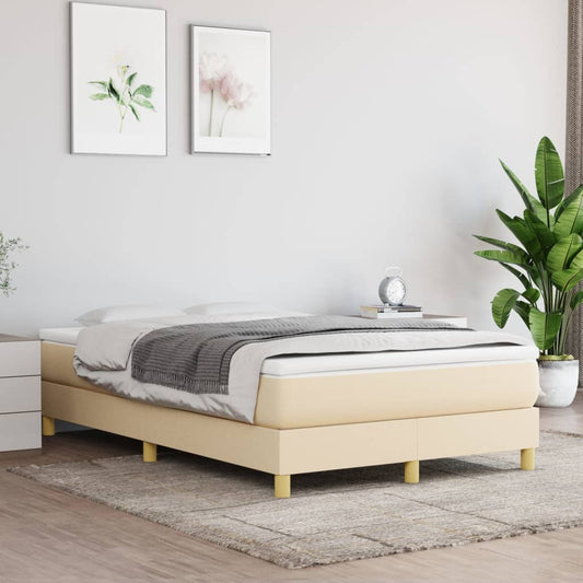 Boxspringbettgestell Creme 120x200 cm Stoff