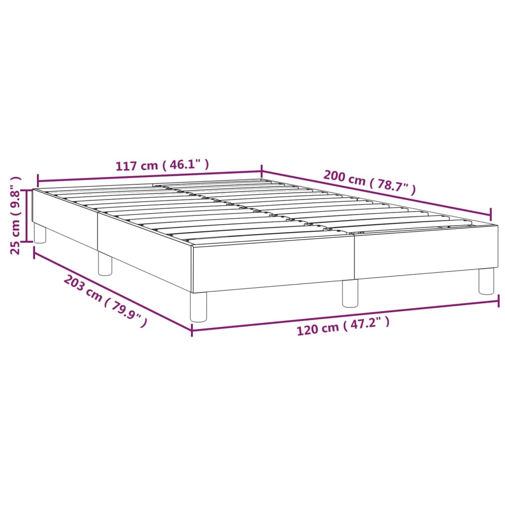 Boxspringbettgestell Blau 120x200 cm Stoff