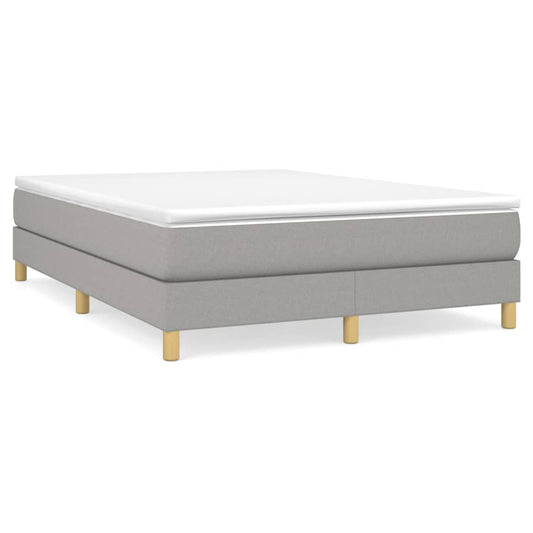 Boxspringbettgestell Hellgrau 140x190 cm Stoff