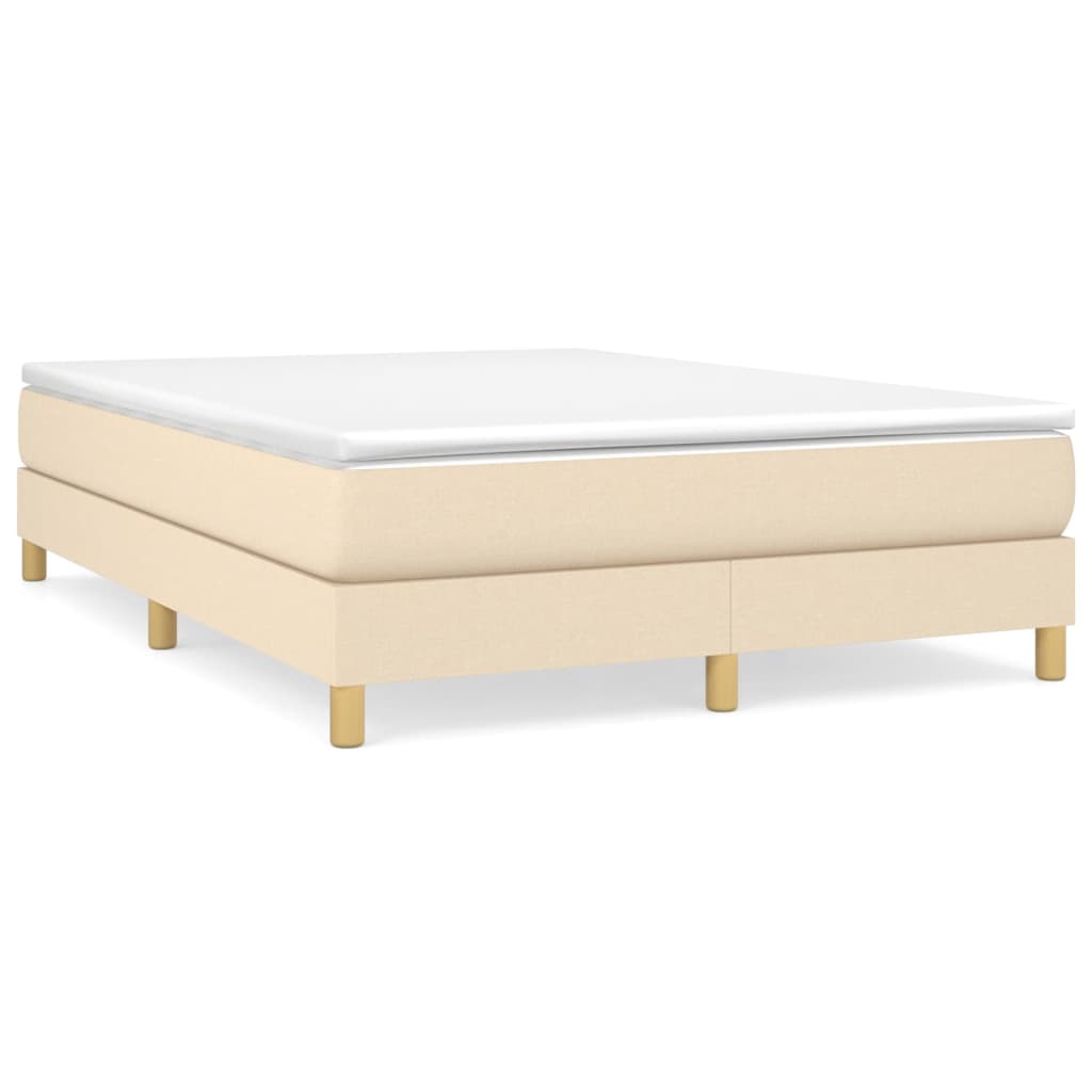 Boxspringbettgestell Creme 140x200 cm Stoff
