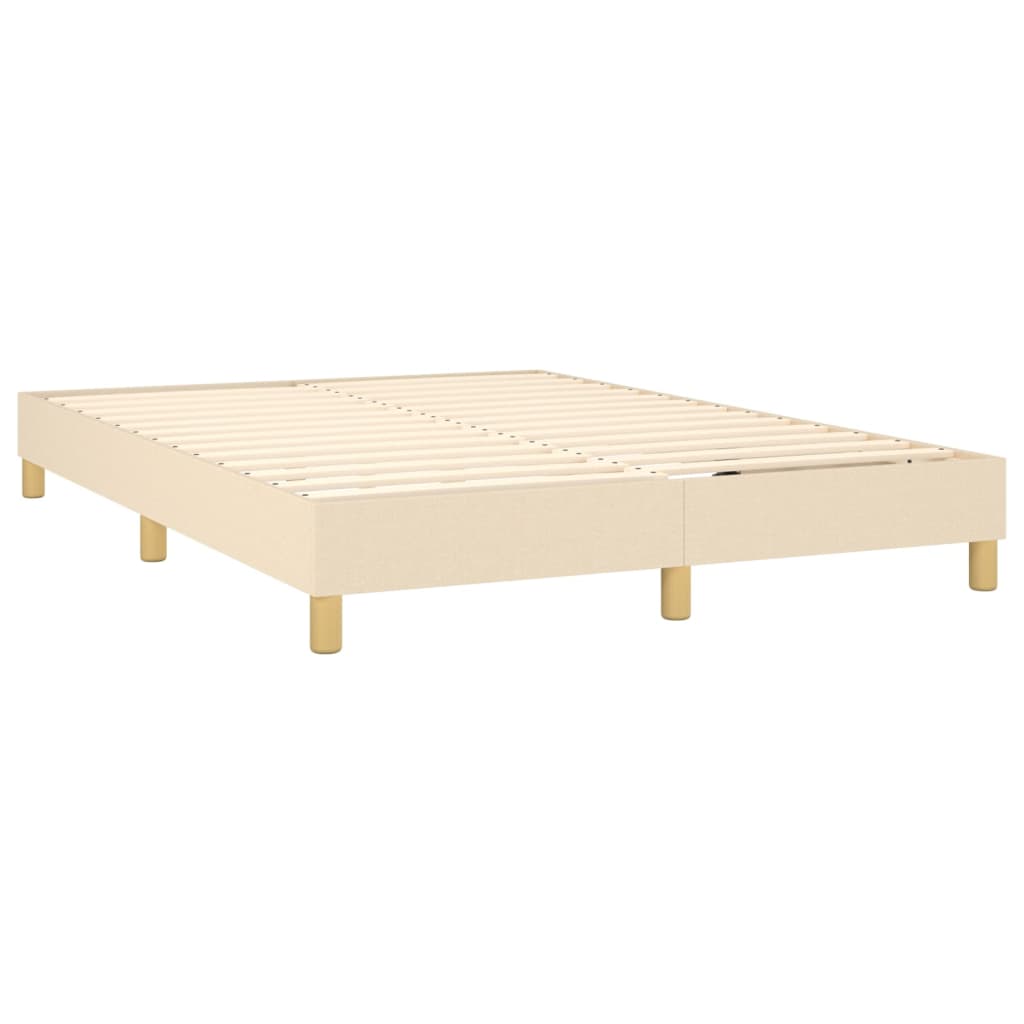 Boxspringbettgestell Creme 140x200 cm Stoff