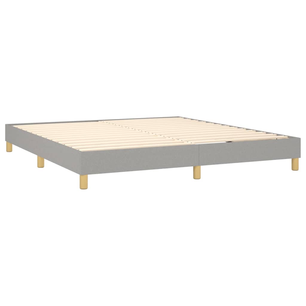 Boxspringbettgestell Hellgrau 160x200 cm Stoff