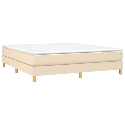 Boxspringbettgestell Creme 160x200 cm Stoff