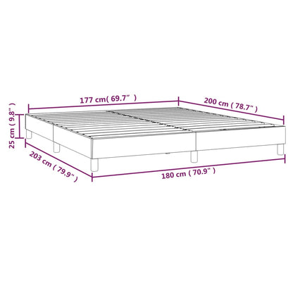 Boxspringbettgestell Hellgrau 180x200 cm Stoff