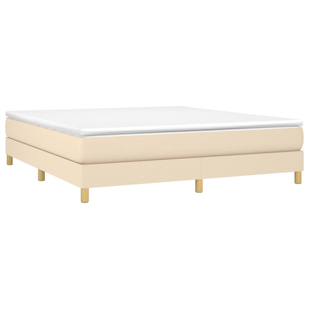 Boxspringbettgestell Creme 180x200 cm Stoff
