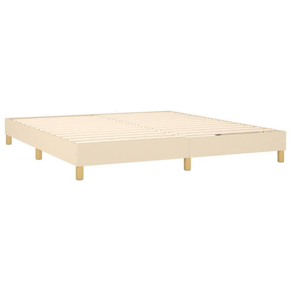 Boxspringbettgestell Creme 180x200 cm Stoff
