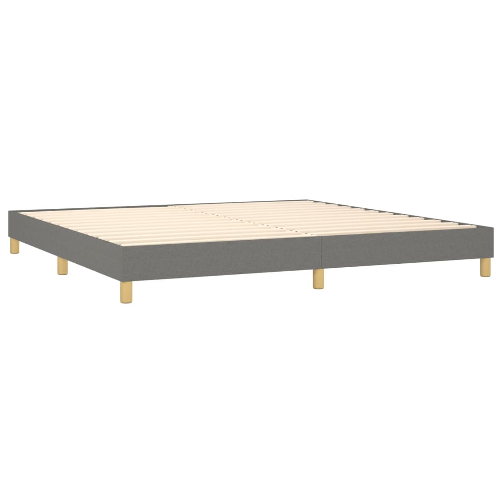 Boxspringbettgestell Dunkelgrau 200x200 cm Stoff