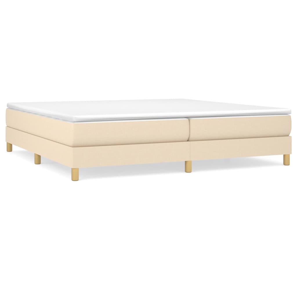 Boxspringbettgestell Creme 200x200 cm Stoff
