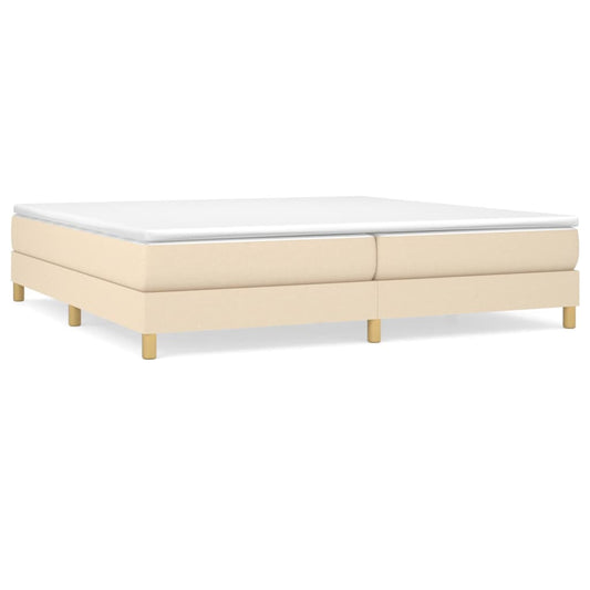 Boxspringbettgestell Creme 200x200 cm Stoff