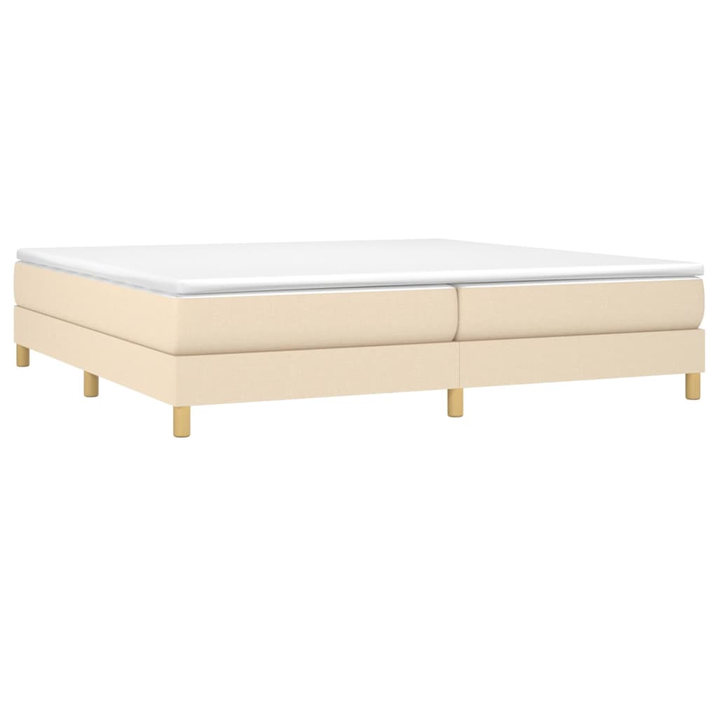 Boxspringbettgestell Creme 200x200 cm Stoff