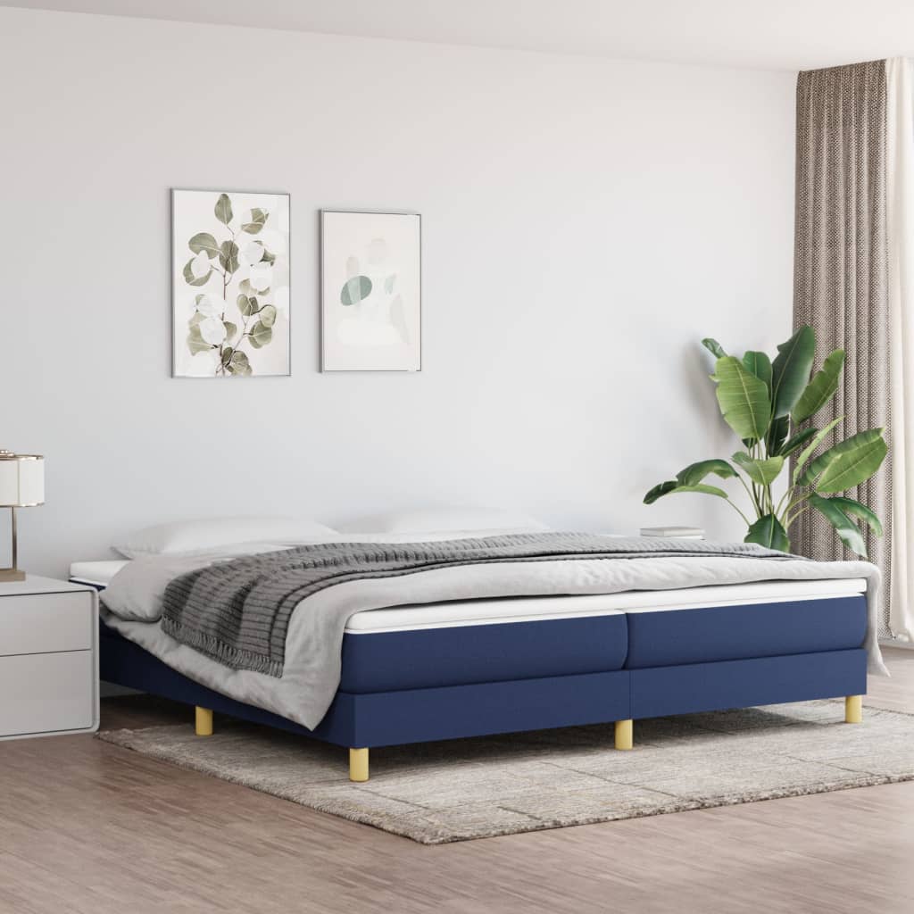 Boxspringbettgestell Blau 200x200 cm Stoff