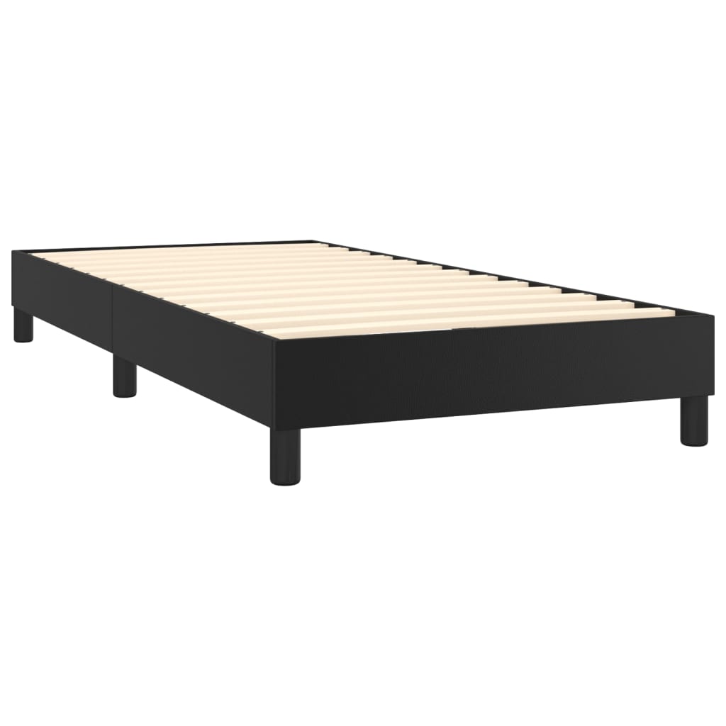 Boxspringbettgestell Schwarz 80x200 cm Kunstleder