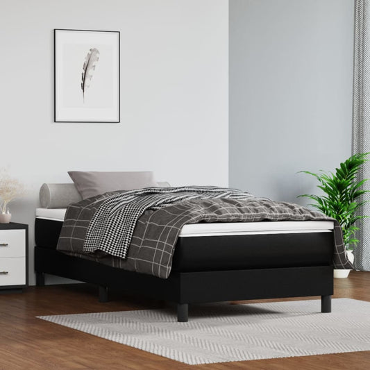 Boxspringbettgestell Schwarz 100x200 cm Kunstleder