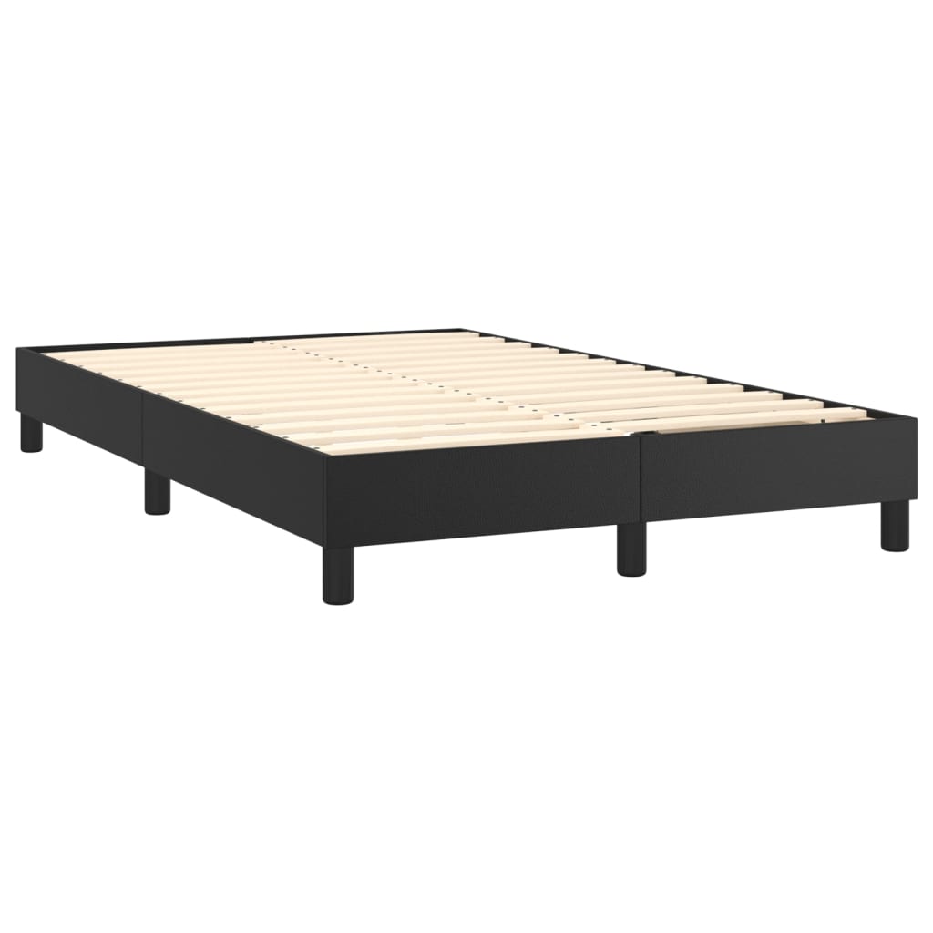Boxspringbettgestell Schwarz 120x200 cm Kunstleder