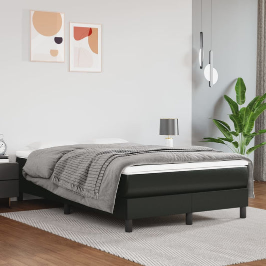 Boxspringbettgestell Schwarz 120x200 cm Kunstleder