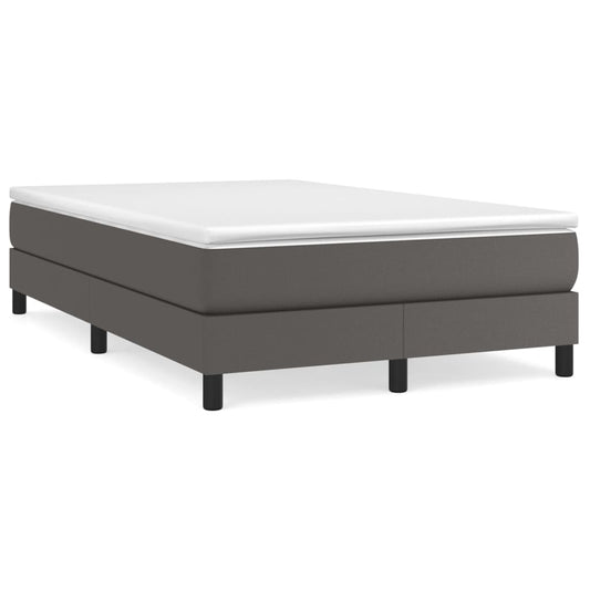 Boxspringbettgestell Grau 120x200 cm Kunstleder