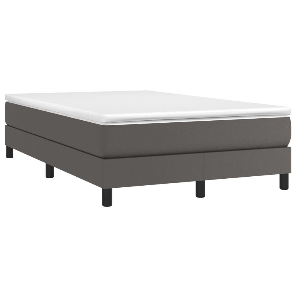 Boxspringbettgestell Grau 120x200 cm Kunstleder