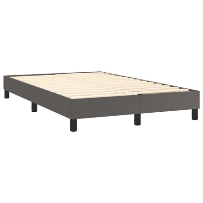 Boxspringbettgestell Grau 120x200 cm Kunstleder