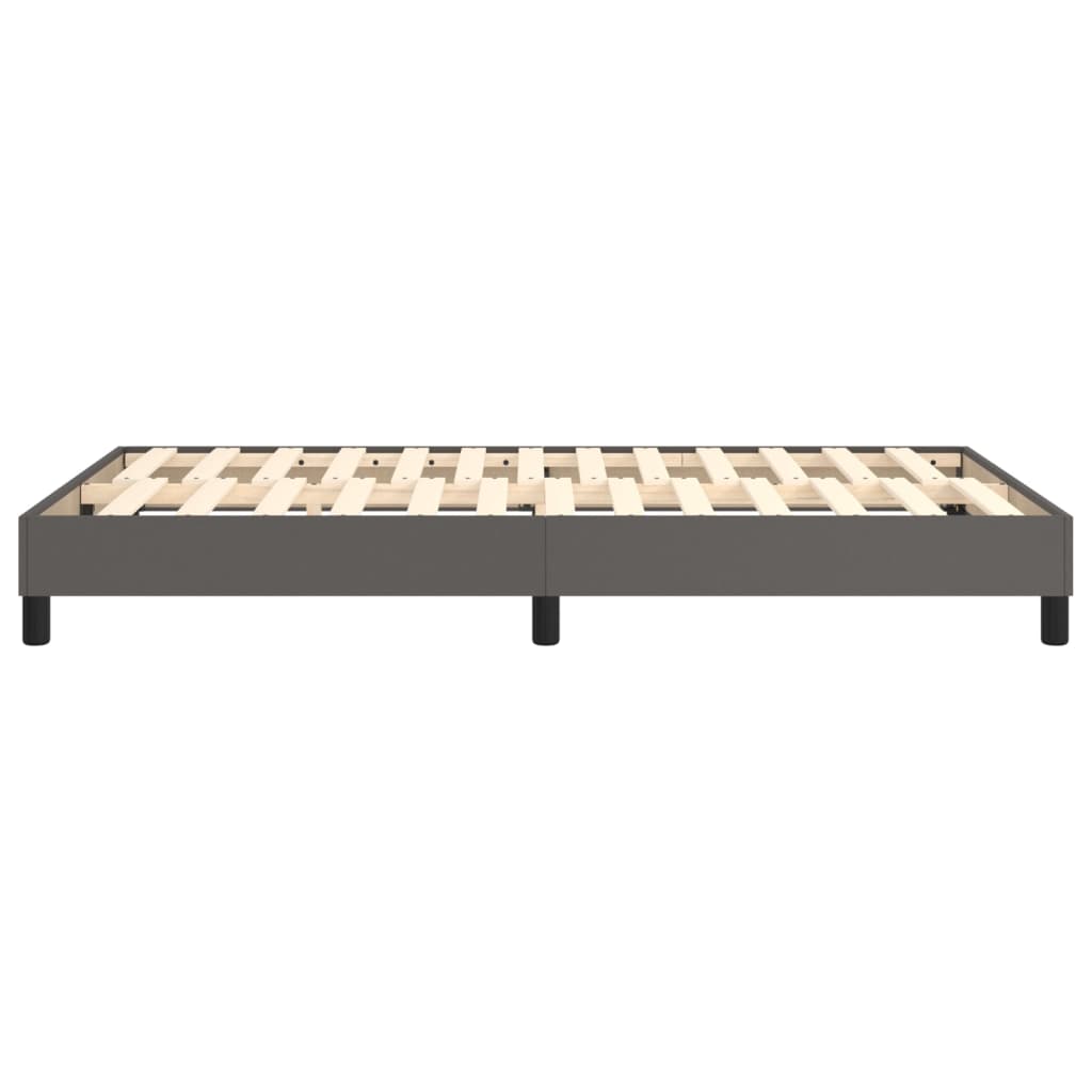 Boxspringbettgestell Grau 120x200 cm Kunstleder