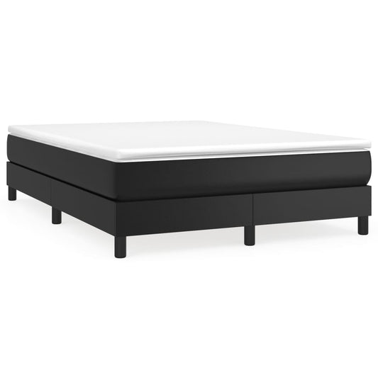 Boxspringbettgestell Schwarz 140x190 cm Kunstleder