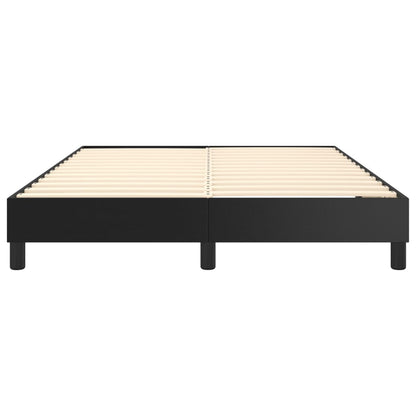 Boxspringbettgestell Schwarz 140x190 cm Kunstleder