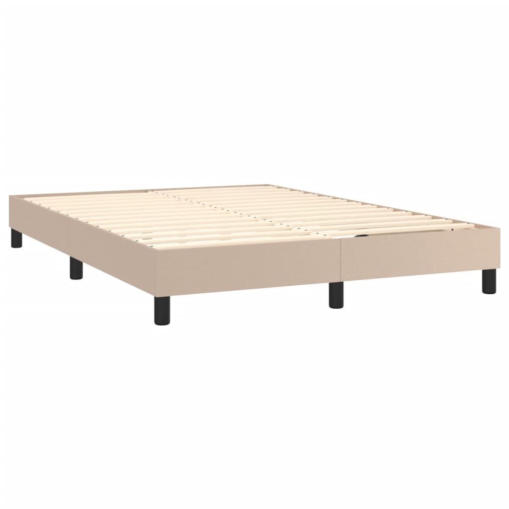 Boxspringbettgestell Cappuccino-Braun 140x190 cm Kunstleder