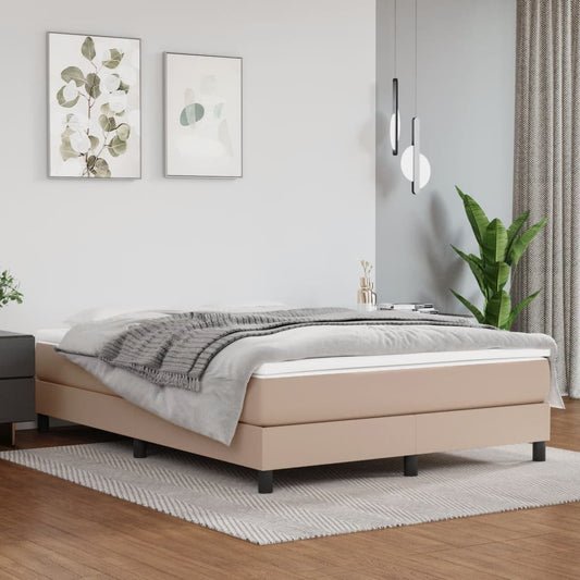 Boxspringbettgestell Cappuccino-Braun 140x190 cm Kunstleder