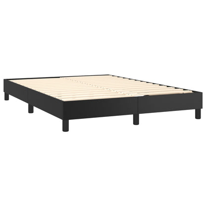 Boxspringbettgestell Schwarz 140x200 cm Kunstleder