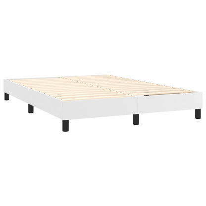Boxspringbettgestell Weiß 140x200 cm Kunstleder