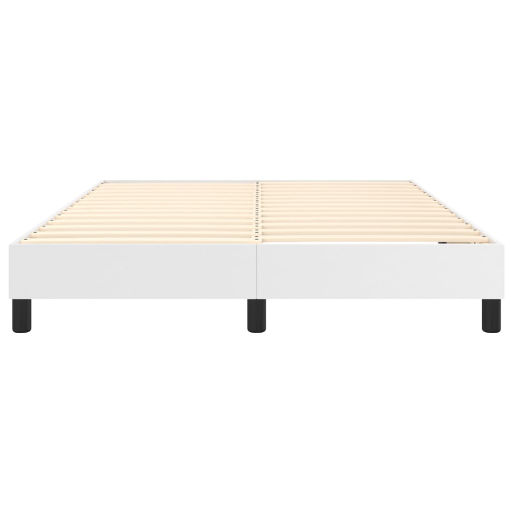 Boxspringbettgestell Weiß 140x200 cm Kunstleder