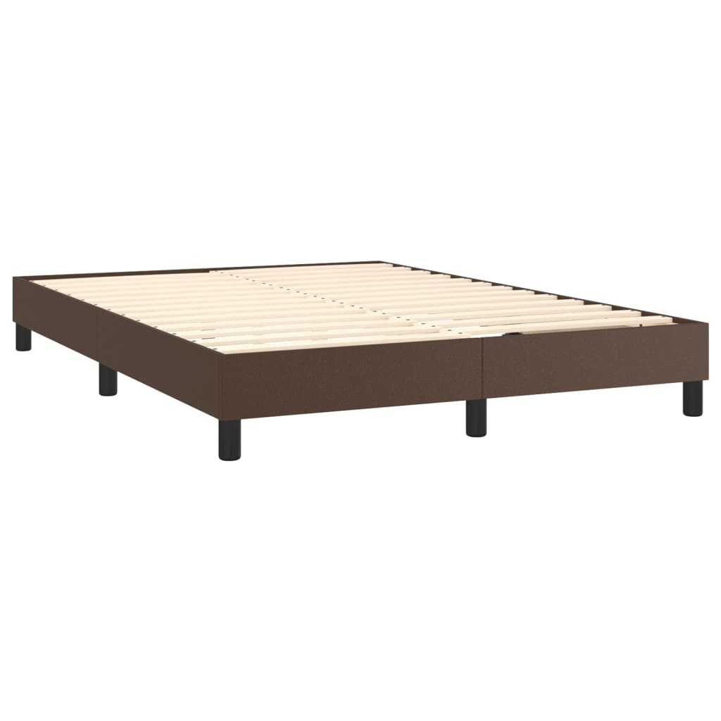 Boxspringbettgestell Braun 140x200 cm Kunstleder