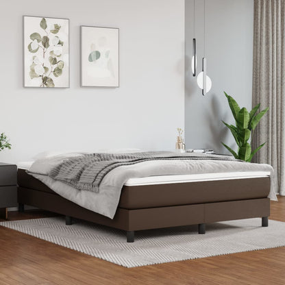 Boxspringbettgestell Braun 140x200 cm Kunstleder
