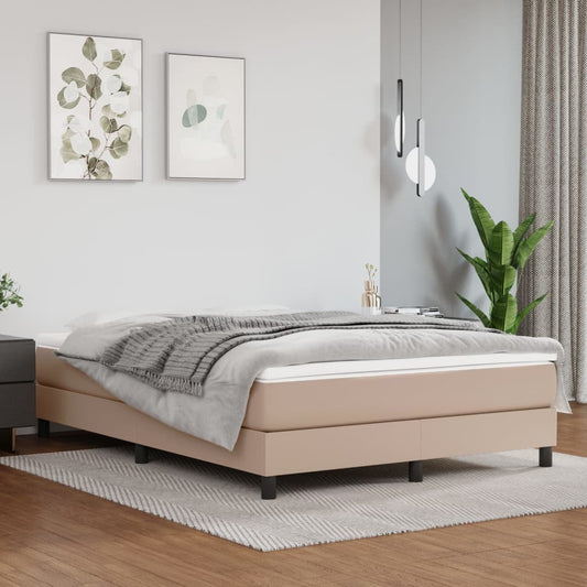 Boxspringbettgestell Cappuccino-Braun 140x200 cm Kunstleder