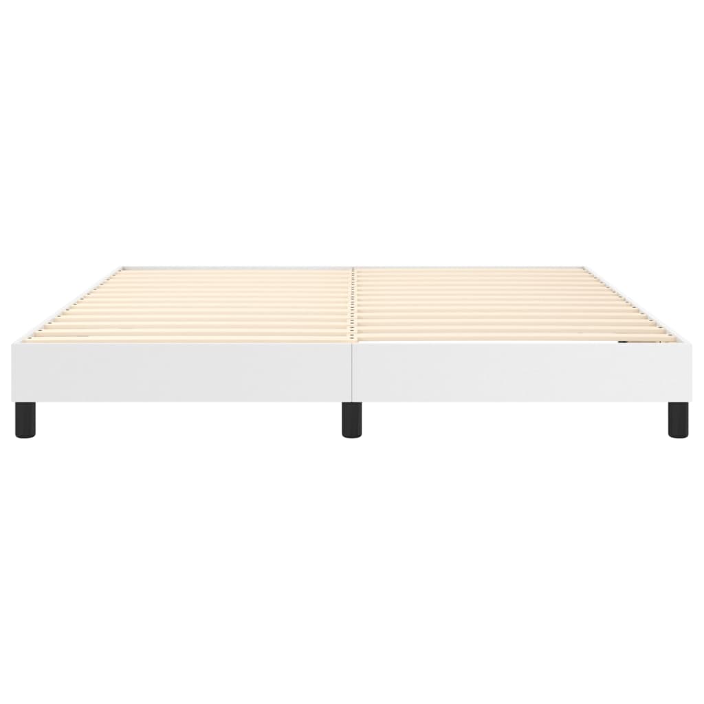 Boxspringbettgestell Weiß 160x200 cm Kunstleder