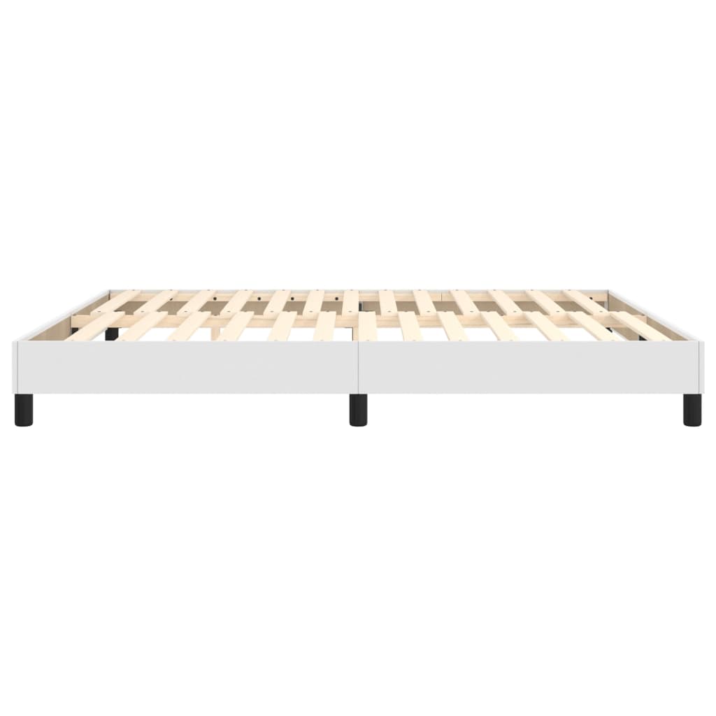 Boxspringbettgestell Weiß 160x200 cm Kunstleder